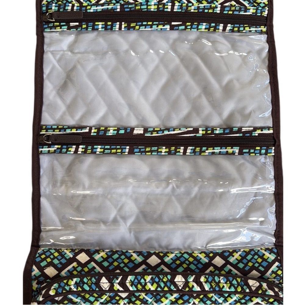 NWT Vera Bradley Hanging Organizer Rain Forest Pattern Jewelry MakeUp Travel Kit - Picture 8 of 11